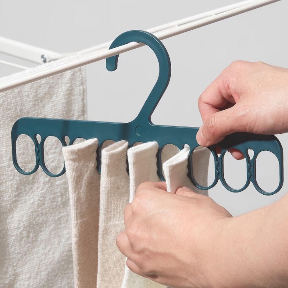 Multi-Functional Blue Hanger for Home Organization